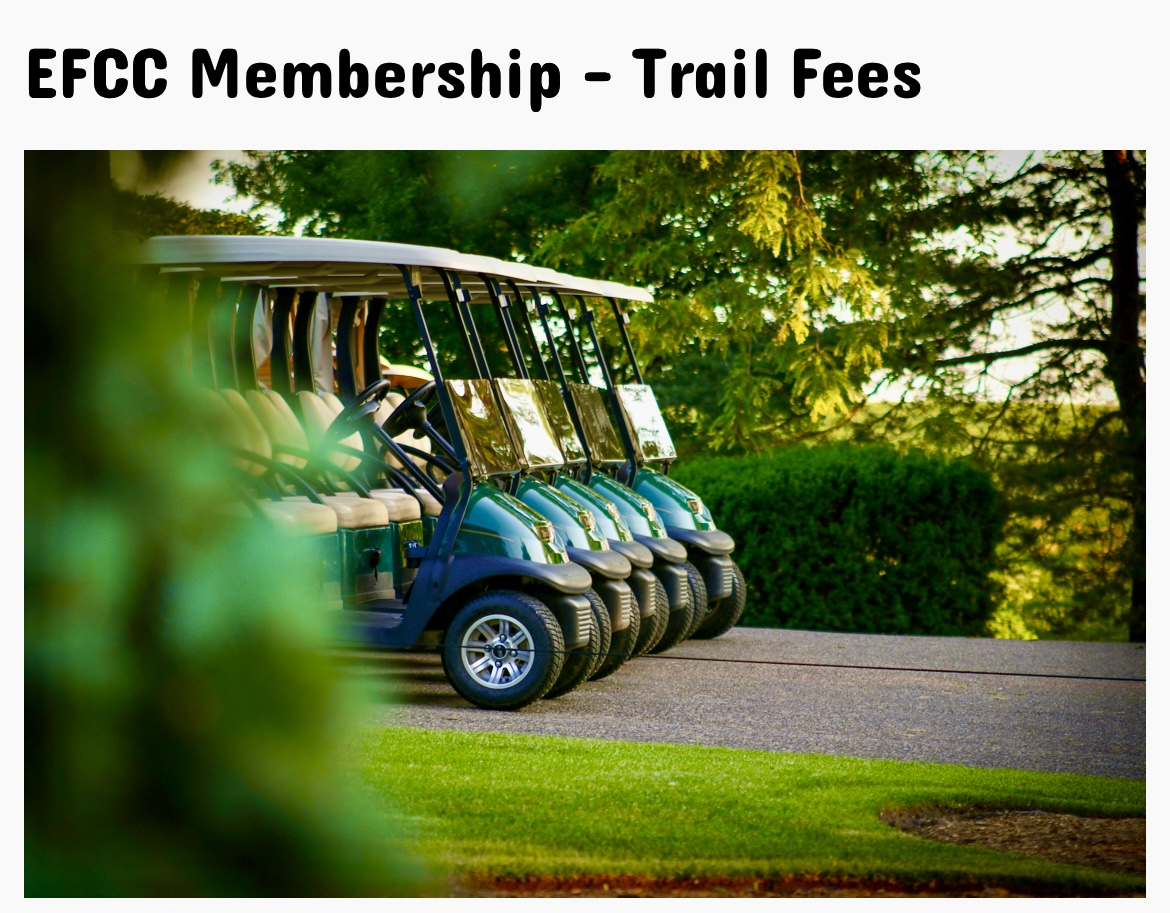 ALL 2024 GOLF CART FEES Membership Required Enosburg Falls Country Club